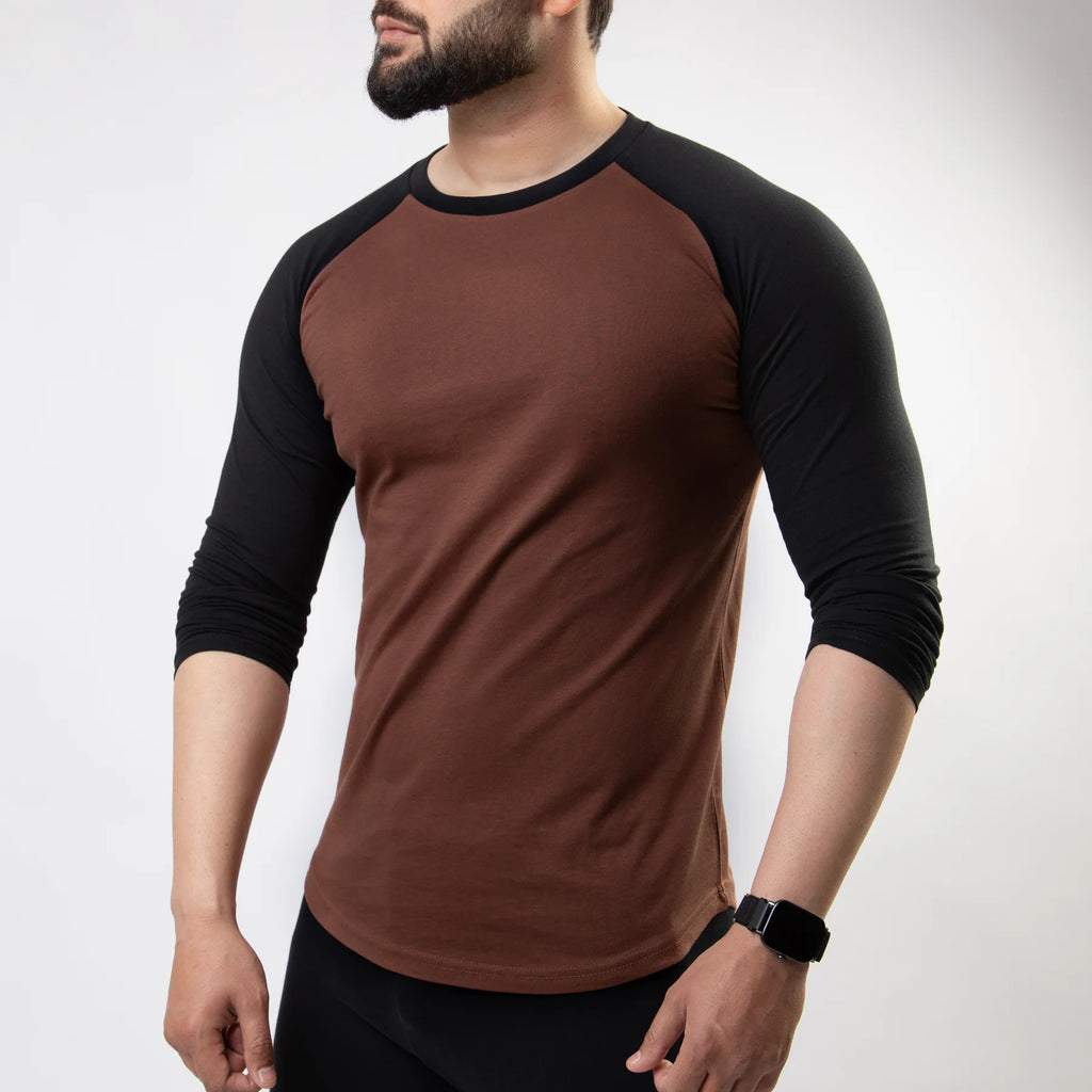 Brown & Black Raglan