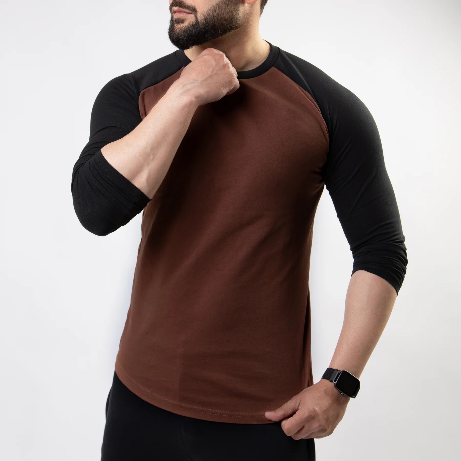 Brown & Black Raglan