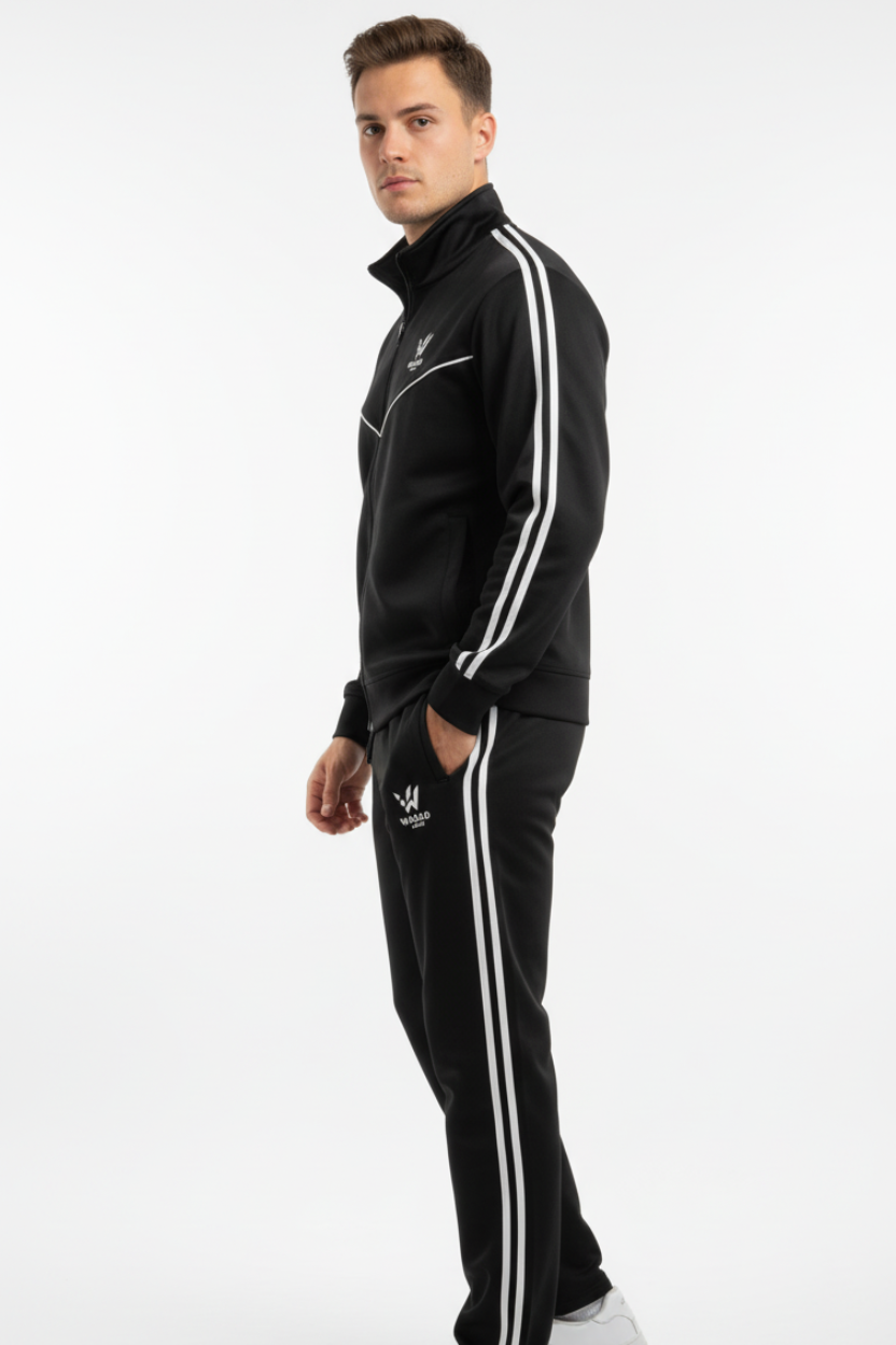 Wasao Premium Winter Tracksuit  (Black color)