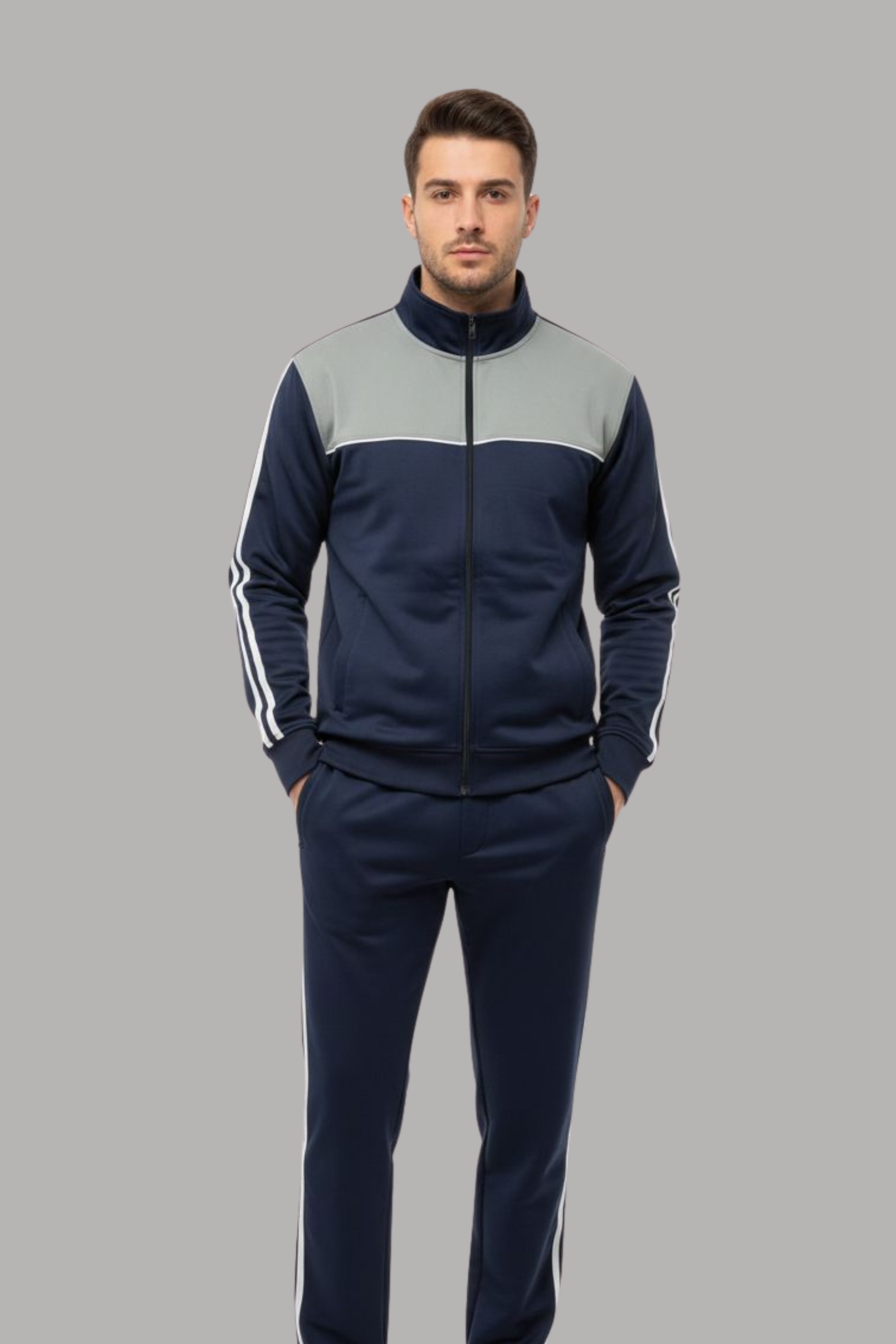 Premium Winter Tracksuit Blue-contrast