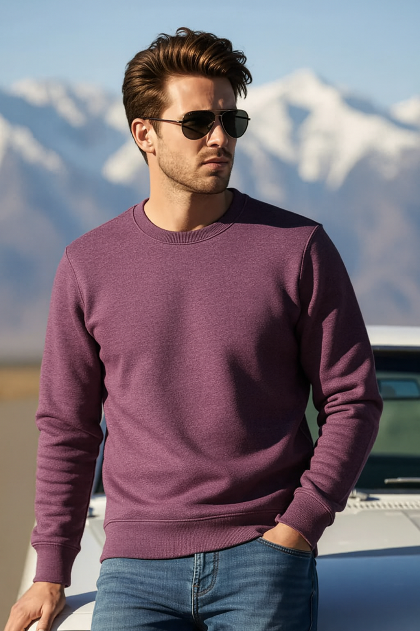 Maroon Men’s Fleece Sweat Shirt