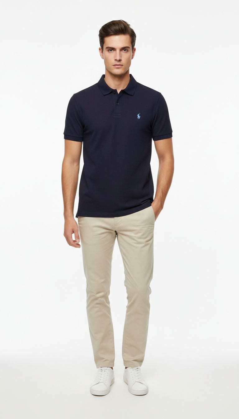 Men’s Dark Navy blue Polo Signature Pony Embroidered Short Sleeve