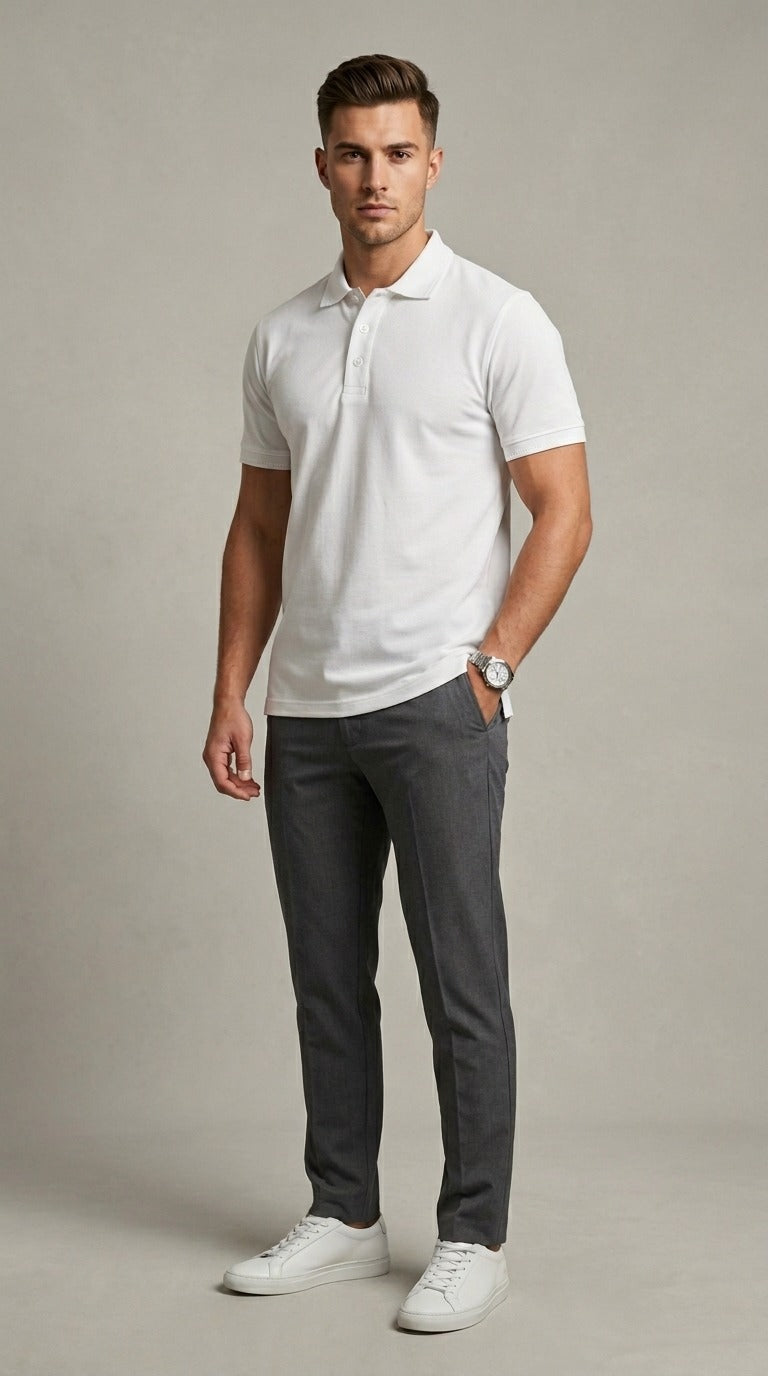 Men’s white Polo Short Sleeve