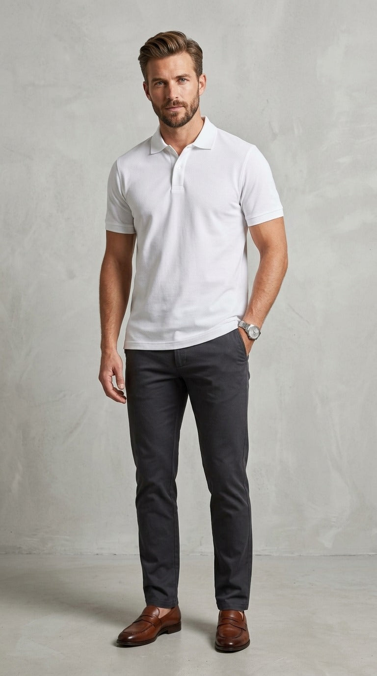Men’s white Polo Short Sleeve