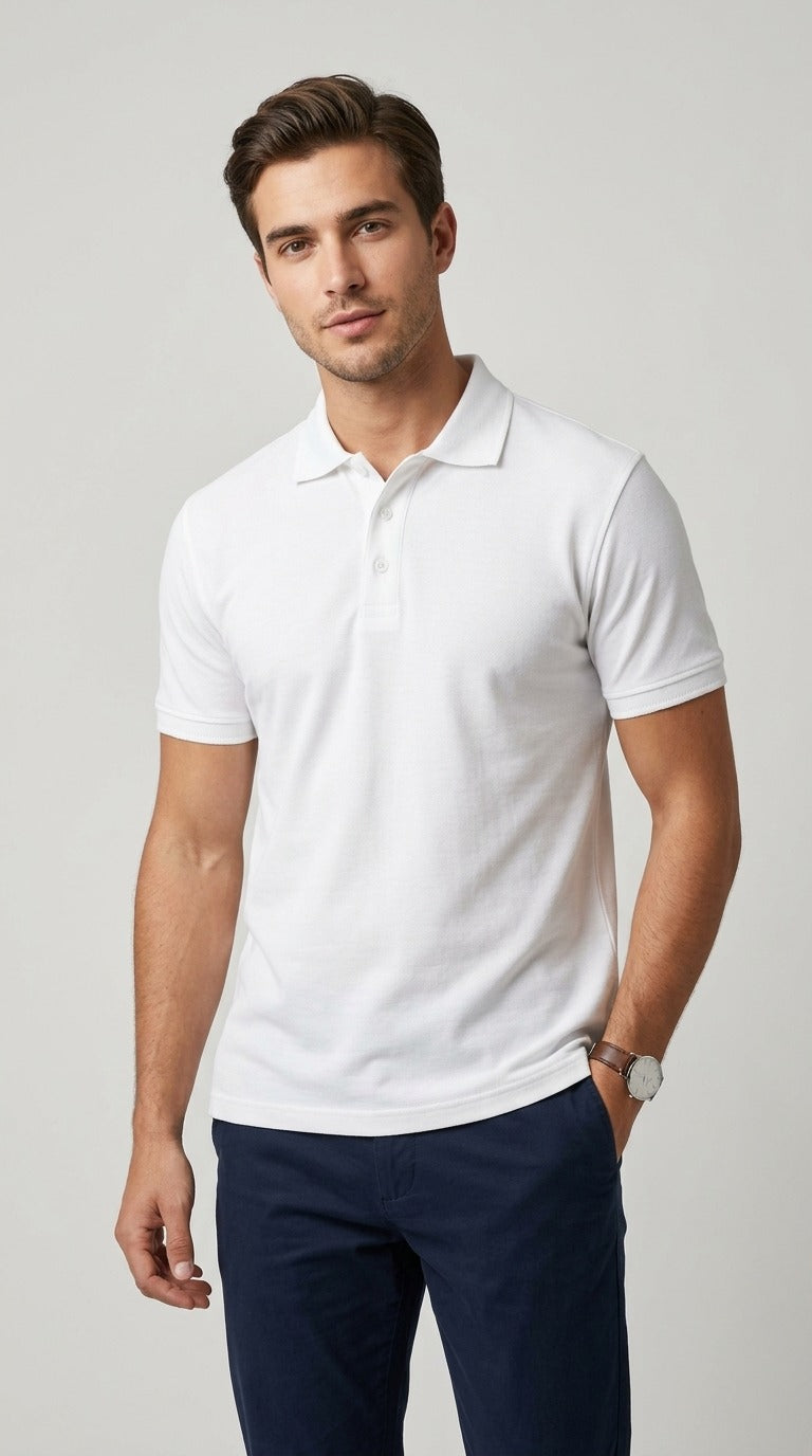 Men’s white Polo Short Sleeve