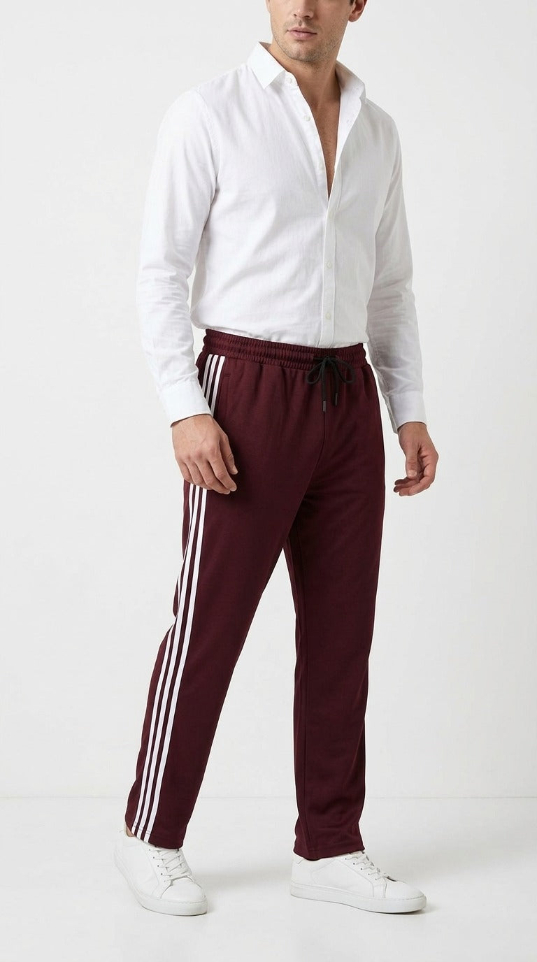 Men’s Summer Three Strips Trouser (Mehroon)