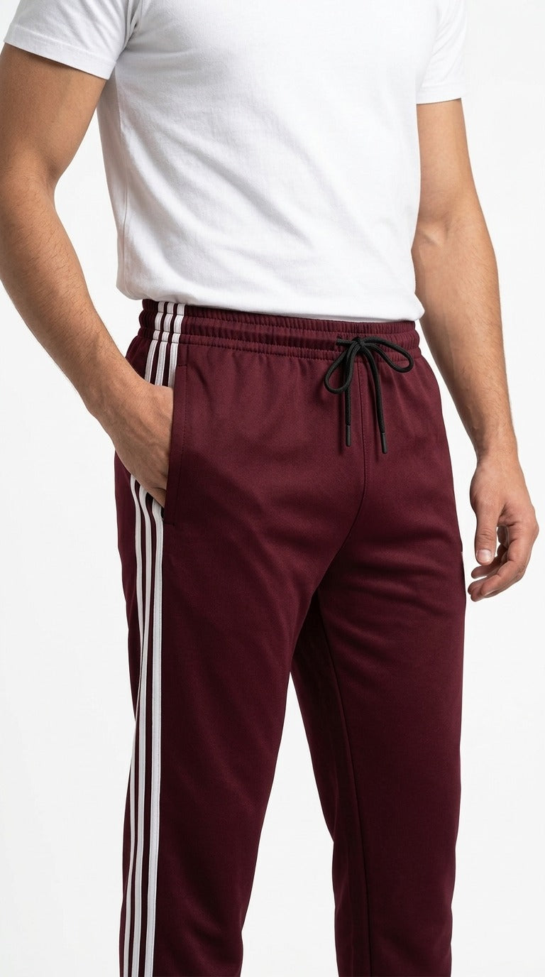 Men’s Summer Three Strips Trouser (Mehroon)
