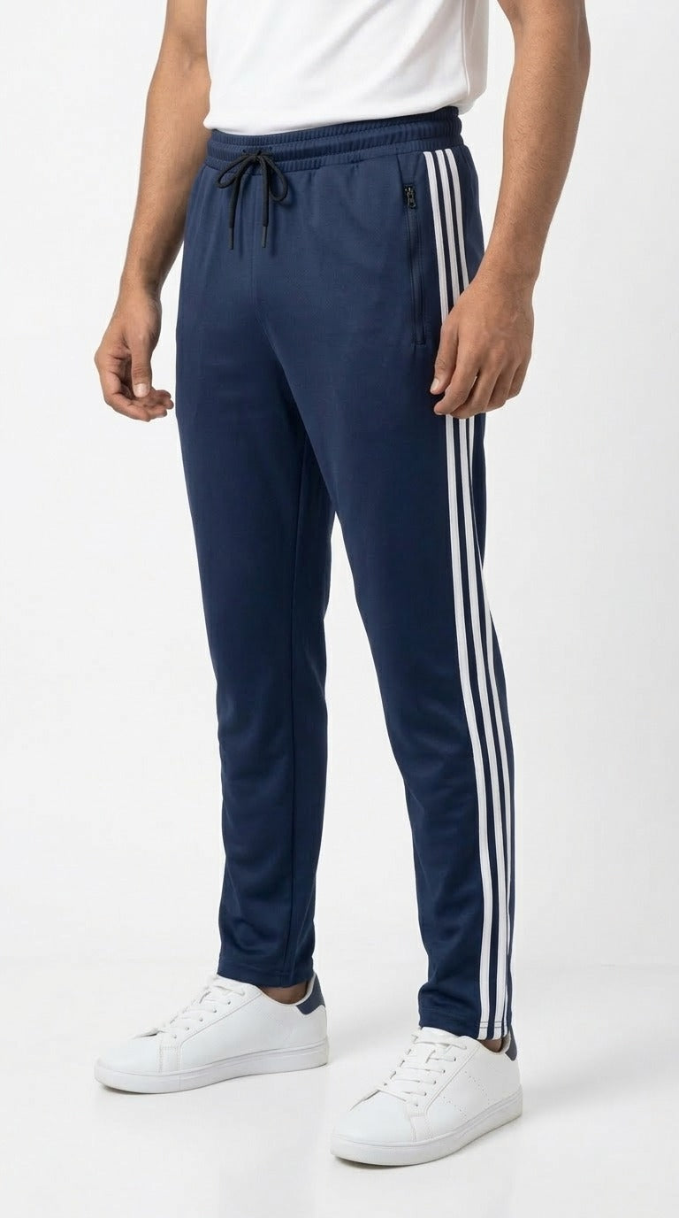 Men’s Summer Three Strips Trouser (Navy Blue)