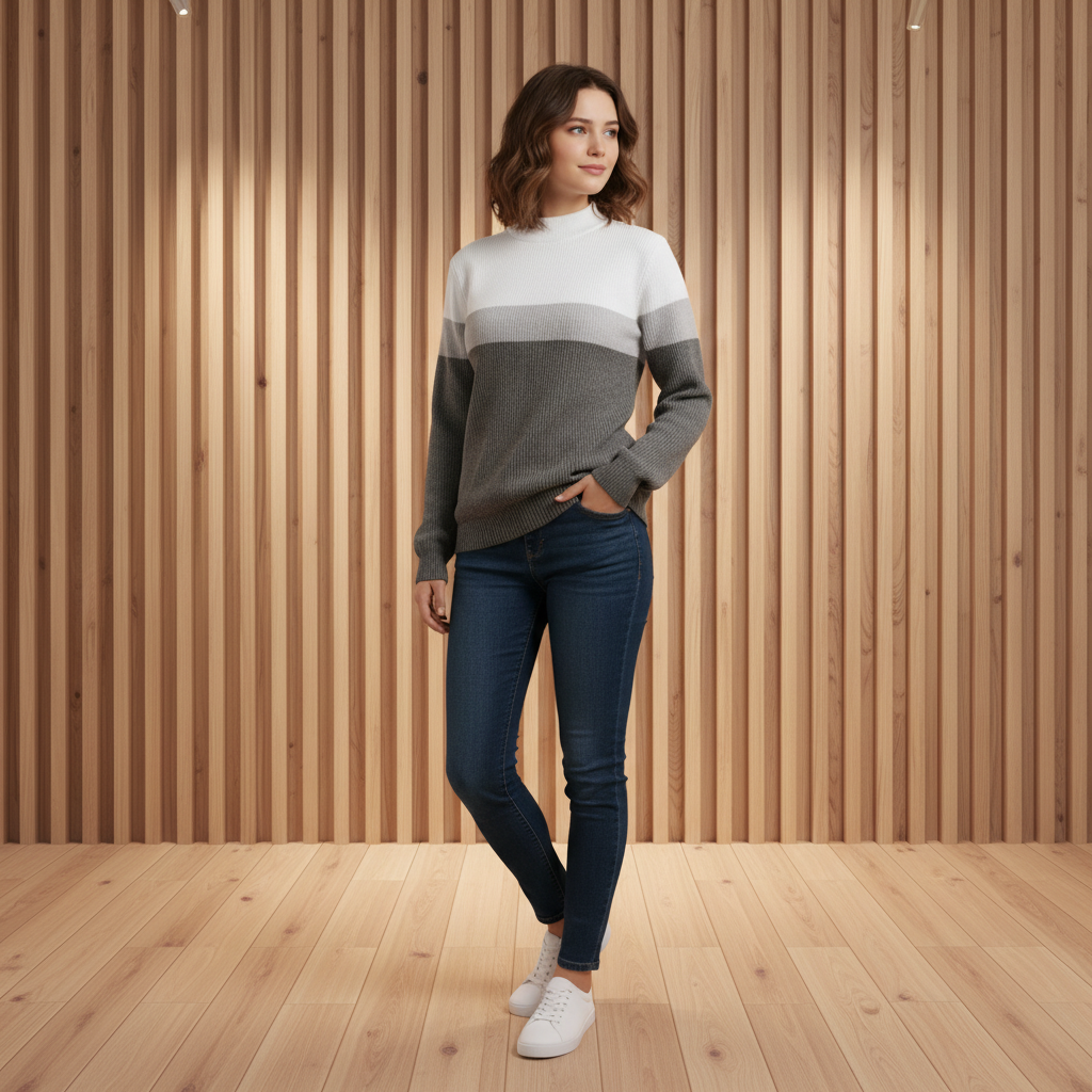 Polyester Knit Fabric Sweater